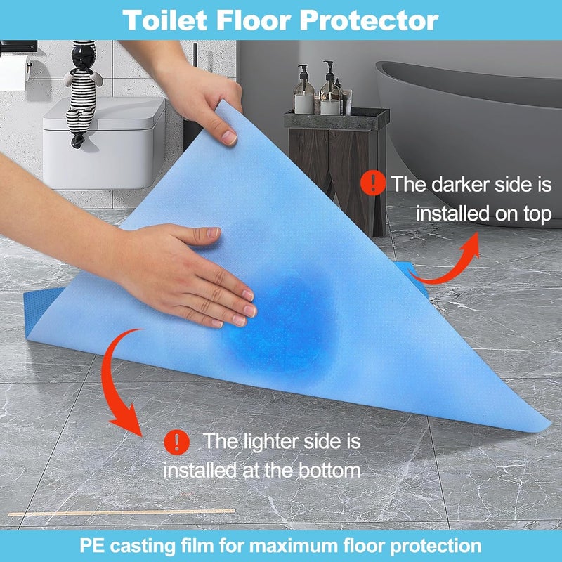Miumoon Upgraded 25 Pack Disposable Toilet Mats,Super Absorbent Toilet Floor Protector from Urine,Disposable Toilet Floor Mat for Urine,U Shaped Toilet Mat for Urine,Around Toilet Floor Protector 24" x 22" - Image 4